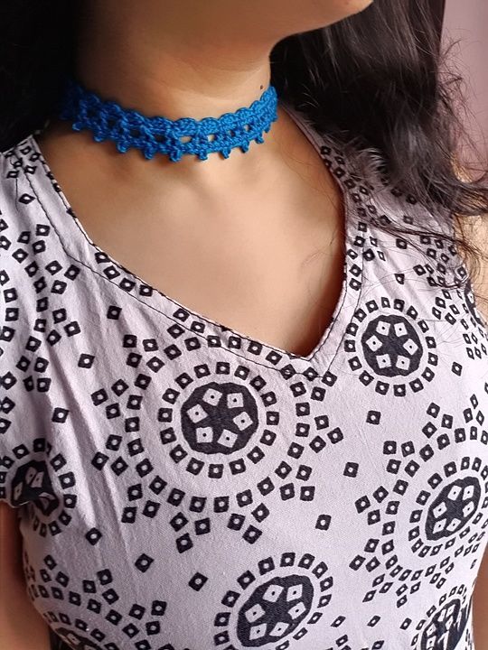 Blue Choker uploaded by Kakoli's Corner on 2/7/2021