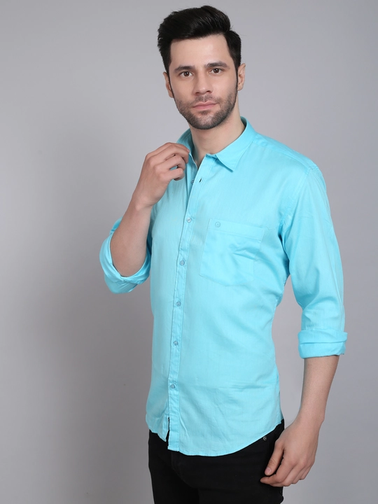 Fomo men blue solid casual shirt for men uploaded by Rahul trading company on 12/28/2022