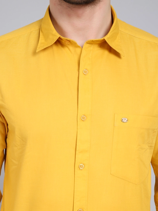 Fomo men solid yellow casual shirt for men uploaded by Rahul trading company on 12/28/2022