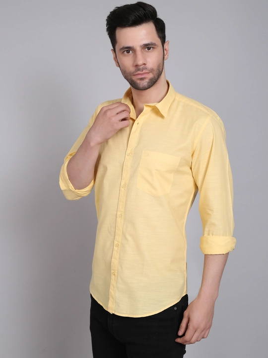 Fomo men yellow casual shirt for men uploaded by Rahul trading company on 12/28/2022