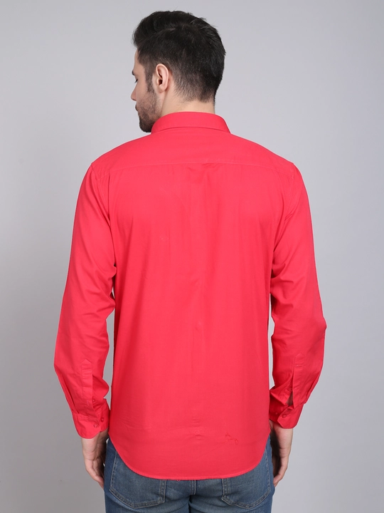Fomo men red solid casual shirt for men uploaded by Rahul trading company on 12/28/2022
