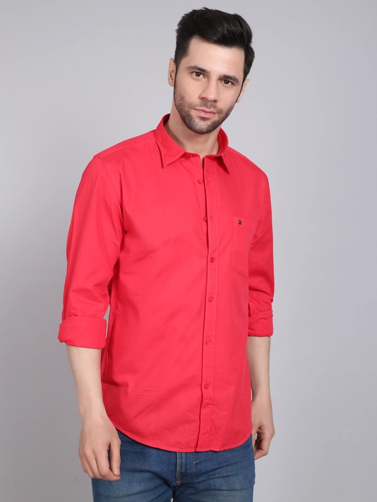 Fomo men red solid casual shirt for men uploaded by Rahul trading company on 12/28/2022