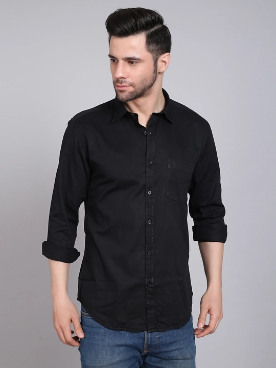 Fomo men black solid casual shirt for men uploaded by Rahul trading company on 12/28/2022
