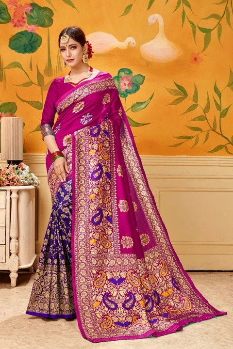 Post image Banarasi paudi soft silk weaving and multi Coller price.....1450