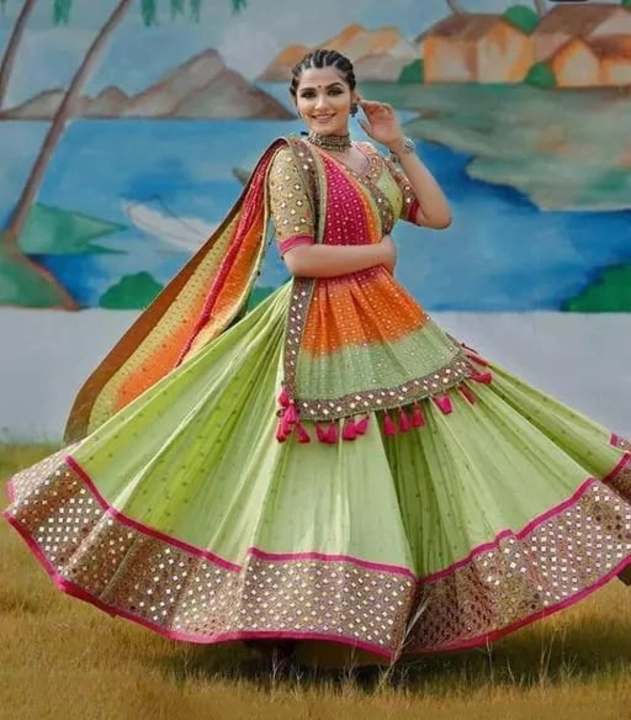 Butterfly colour lehenga uploaded by It's Me on 5/28/2024