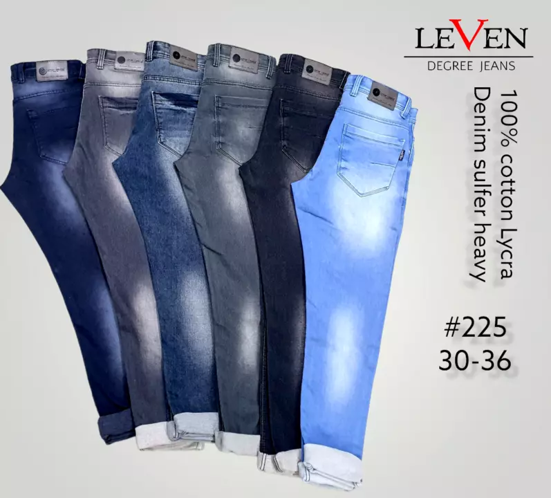 #225- sulfer denim jeans(dark chart) uploaded by business on 12/28/2022