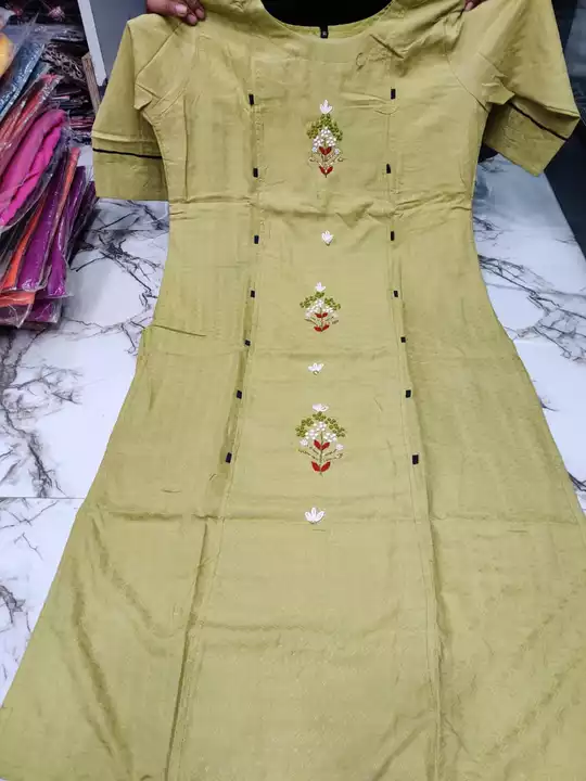 Premium cotton fancy Embroidery work cotton kurti uploaded by Swastik creation on 12/29/2022