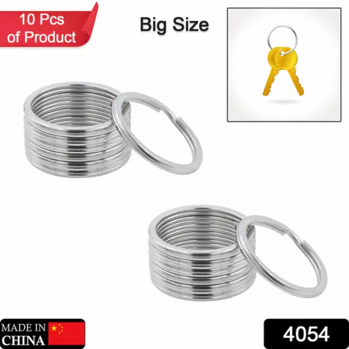 4054 Key Rings Stainless Steel Double For Key chain & Jewellery Use ( 10 pcs ) uploaded by DeoDap on 12/29/2022