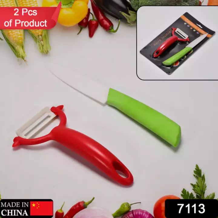 7113 Kitchen Knife for Clean and Exceptionally Sharp Cuts with Ceramic Peeler uploaded by DeoDap on 12/29/2022