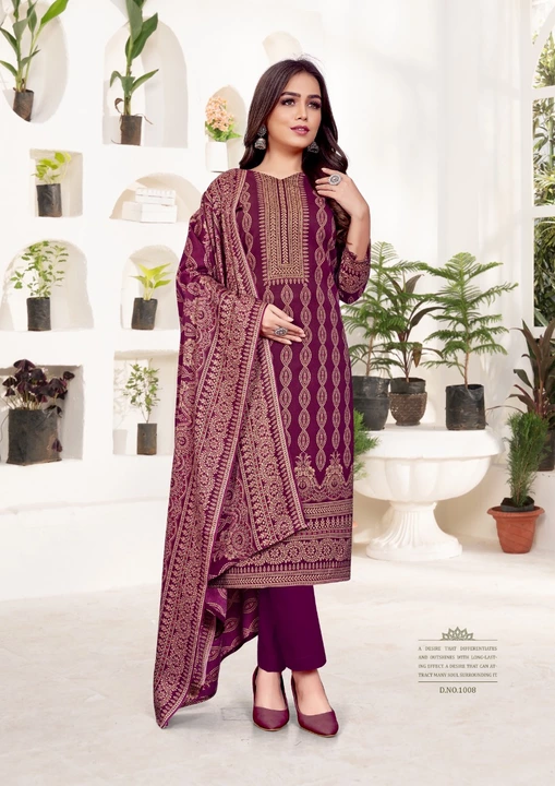Ladies wool pashmina salwar suit dress material at wholesale prices  uploaded by Rv Products on 5/20/2024