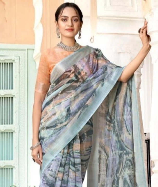 Linen saree  uploaded by Divyancy fashion on 5/19/2024