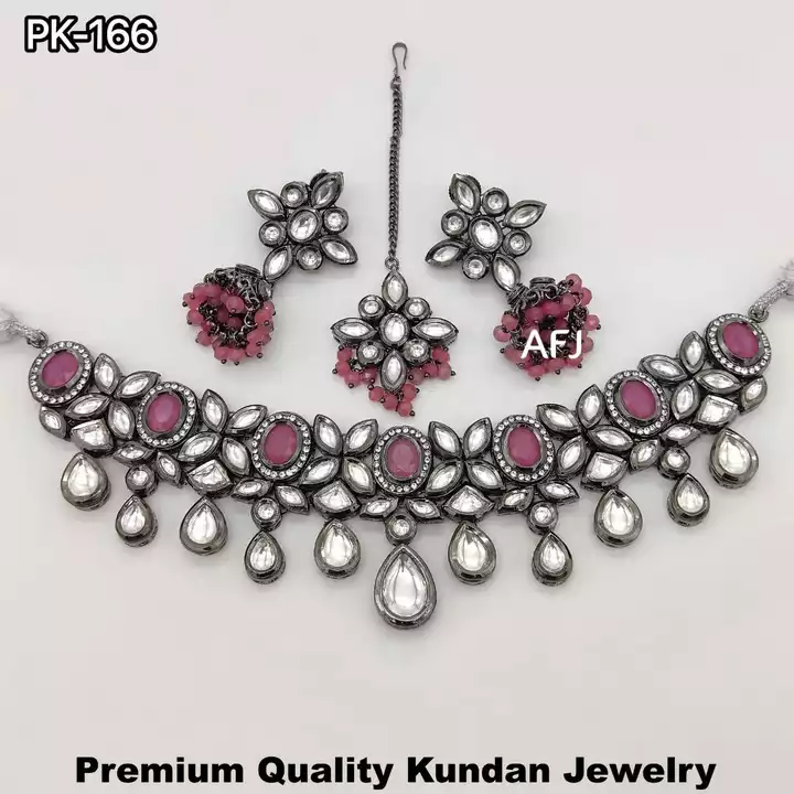 *Cash On Delivery Available*


Premium Quality Kundan Jewelry Black Rhodium Victorian Plating Latest uploaded by SN creations on 12/29/2022