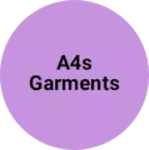 Business logo of A4s garments