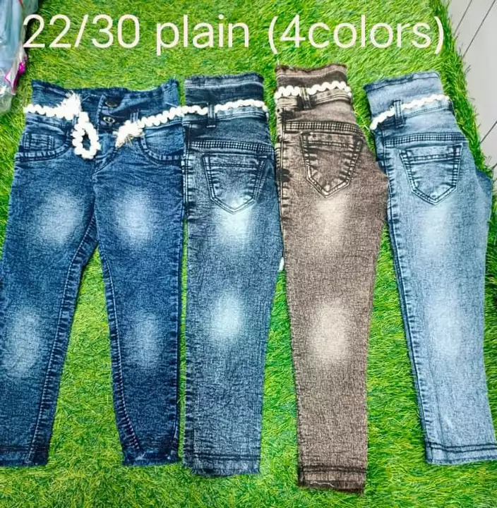 For kids girls jeans pant available regular  uploaded by Aman Enterprises.Whatsapp No.. +919711706212 on 6/2/2024