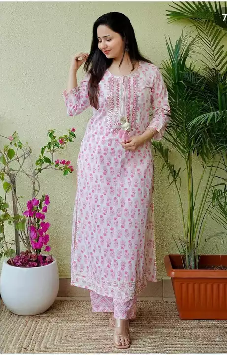 ~*JCR QUALITY UPDATE*~
*Jaipur Proshin print kurti with printed with gotawork  pant suqens work*

*S uploaded by Julu creation on 12/29/2022
