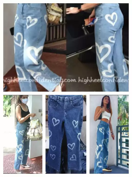 STYLISH HEART PRINT JEANS ❣️ 

 uploaded by business on 12/29/2022
