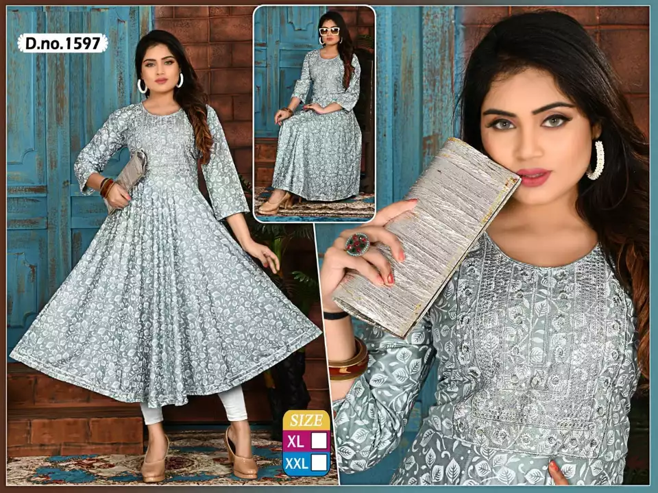 Embroidery work Kurtis uploaded by H Kumar Manufacturer on 12/29/2022