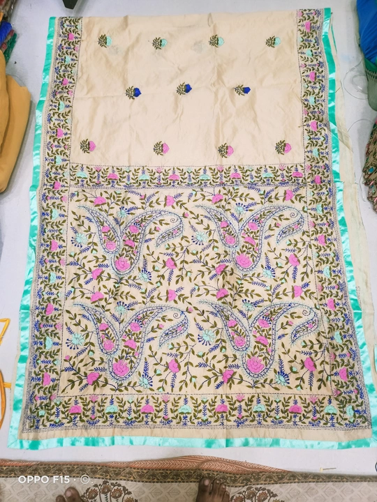 Chanderi silk Phulkari Handwork saree  uploaded by Solanki Handicraft on 12/29/2022