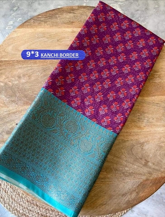jari Patta and printed saree  uploaded by Happy thoughts group  on 12/30/2022