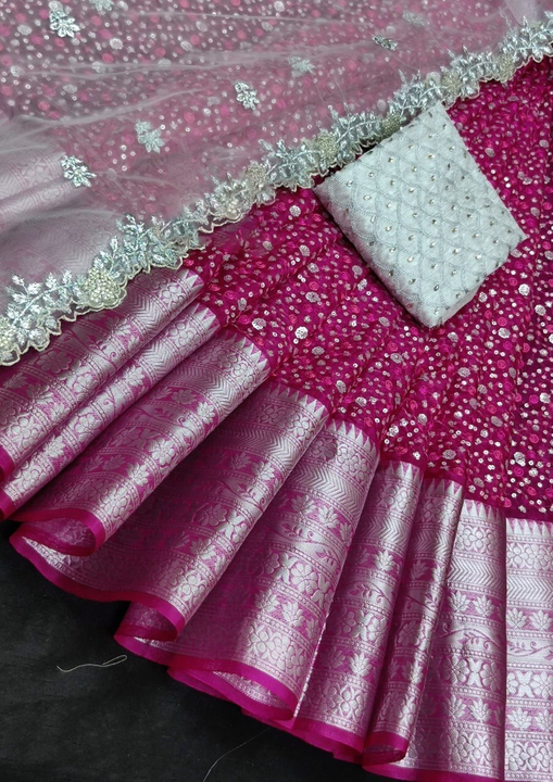 Half saree organza uploaded by Indian epic on 5/30/2024
