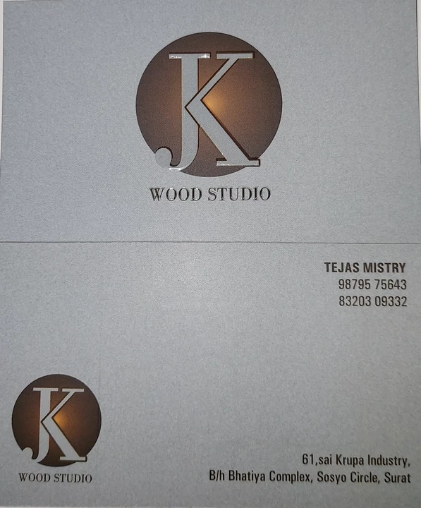 Visiting card store images of jk wood studio