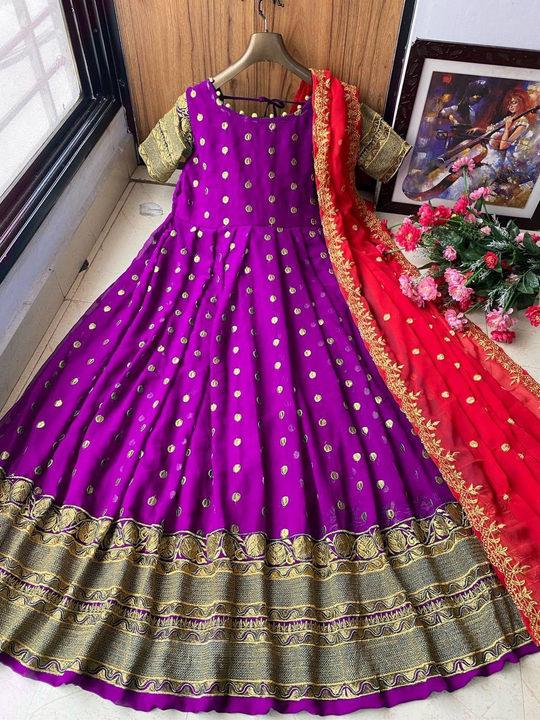Present Embroidery anarkali gown uploaded by Swastik creation on 12/30/2022