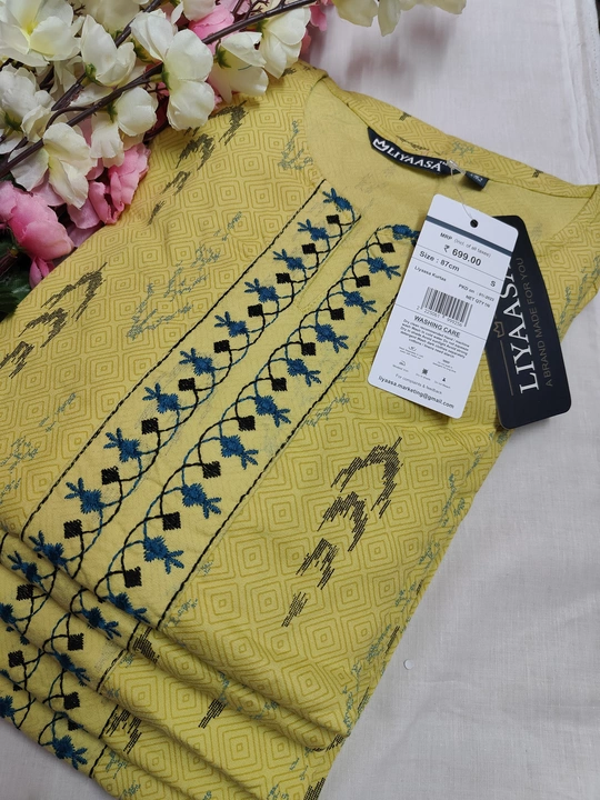 Rayon embroidered kurtis uploaded by Namma Trends on 12/30/2022