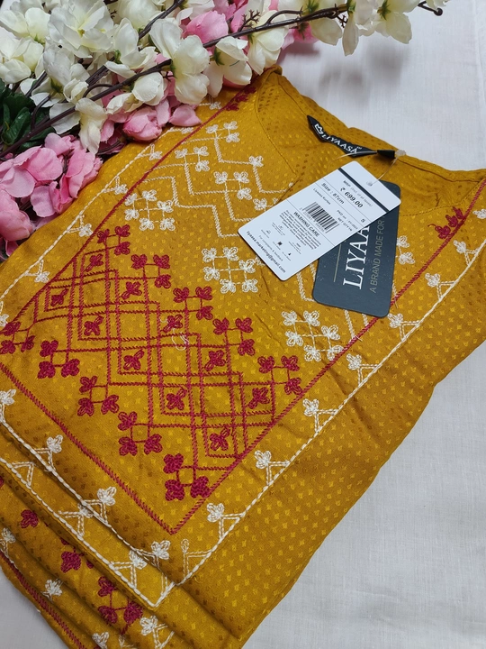 Rayon embroidered kurtis uploaded by Namma Trends on 5/23/2024