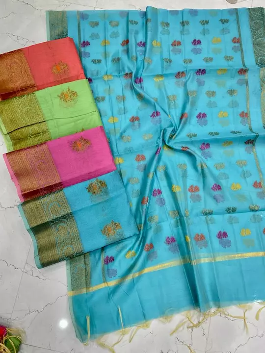 Banarasi Cotton Resham Zari Minakari Weaving Suite uploaded by business on 12/30/2022