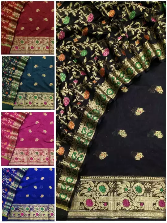Banarasi Cotton Resham Zari Minakari Weaving Suite uploaded by Banarasi Silk Museum Galary on 12/30/2022