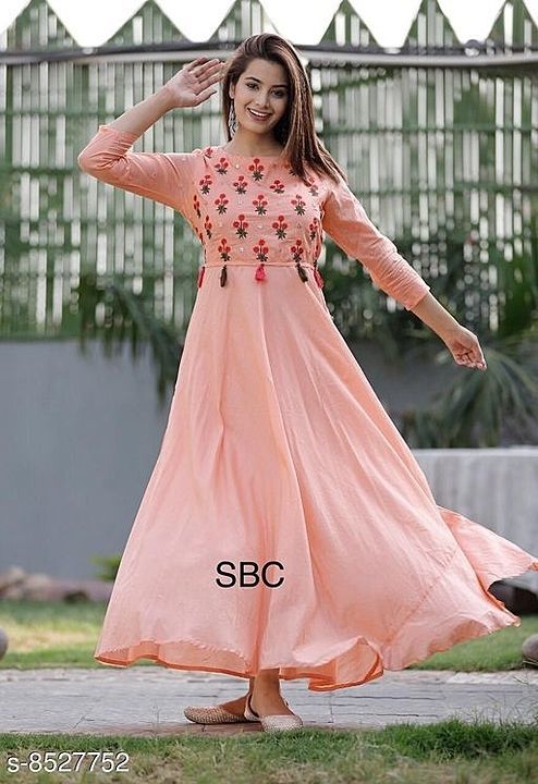 Women's Embroidered Rayon Long Anarkali Kurti
Fabric: Rayon
Sleeve Length: Three-Quarter Sleeves
Pat uploaded by business on 2/8/2021
