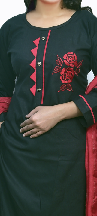 Cotton kurti with pant and dupatta  uploaded by M.A Textile  on 12/30/2022