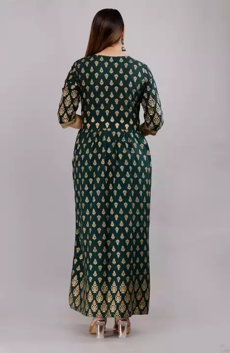 Anarkali gown Emrodriye printed gown  uploaded by KIRAN ENTERPRISES on 12/31/2022