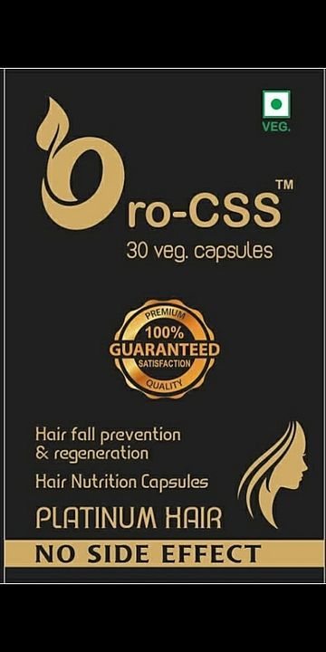 RO-CSS 30 veg capsules
Hair recovery
Hair fall solution uploaded by business on 7/4/2020