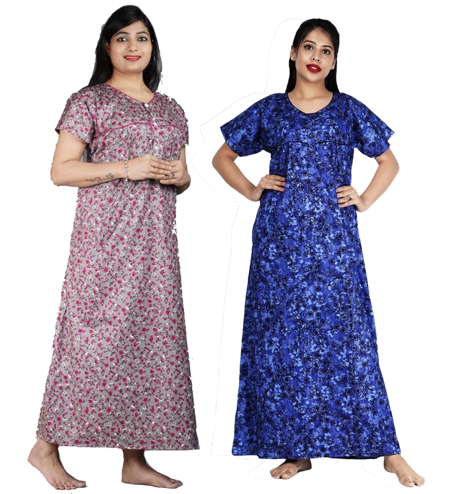 100% cotton nighty combo set uploaded by Vrati Creations on 5/28/2024