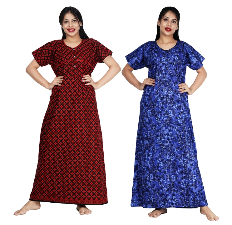 100% cotton nighty combo set uploaded by Vrati Creations on 5/28/2024