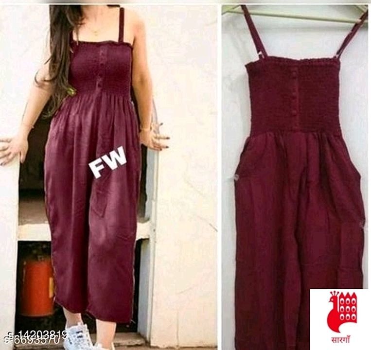 Post image Reyon jumpsuits for women 🌹
price 399/- only
size s to M
free shipping 🌹
c o d🌹