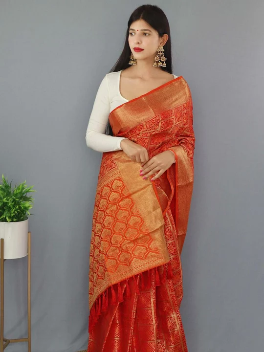 Tasarika

*Catalogue : Patola silk*

Colours: 6

Fabric Details:
*soft  Banarasi Patola silk Saree w uploaded by SN creations on 12/31/2022