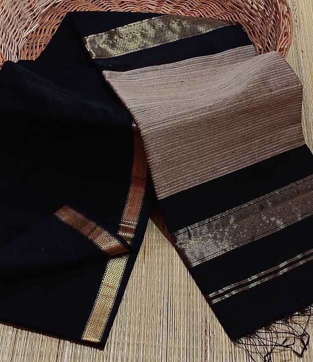 Maheshwari silk cotton jute pllu saree uploaded by business on 2/8/2021