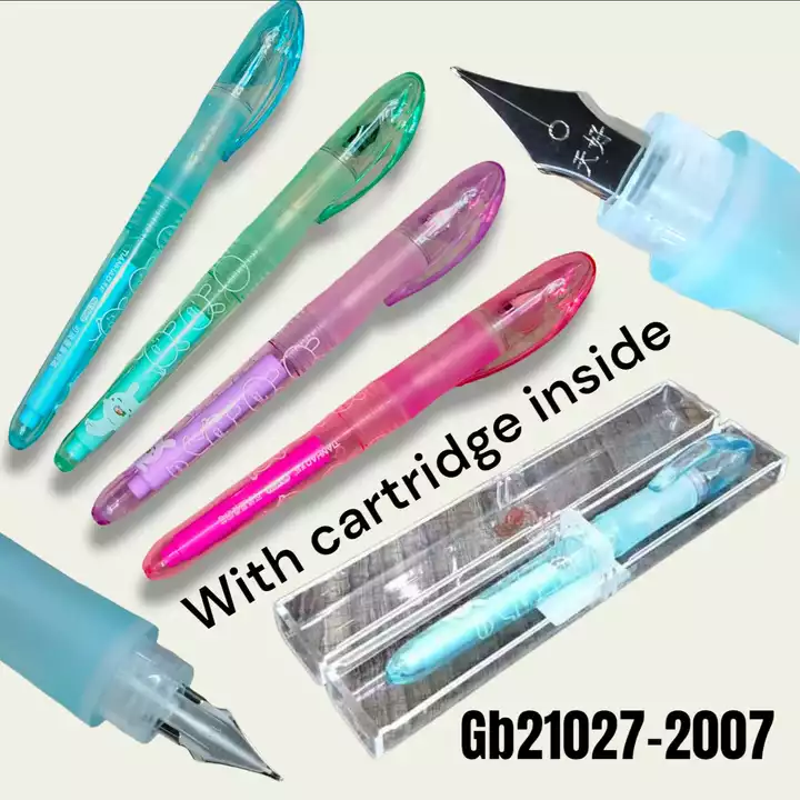 Colour Full Fountain Ink Pen with Cartridge inside  uploaded by Sha kantilal jayantilal on 12/31/2022