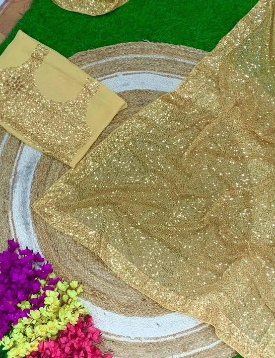 Product image of Golden paree saree, price: Rs. 1050, ID: golden-paree-saree-64381a61
