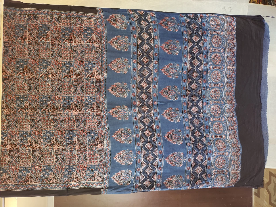 Modal silk saree uploaded by Ajrkh hend Bloc print on 12/31/2022