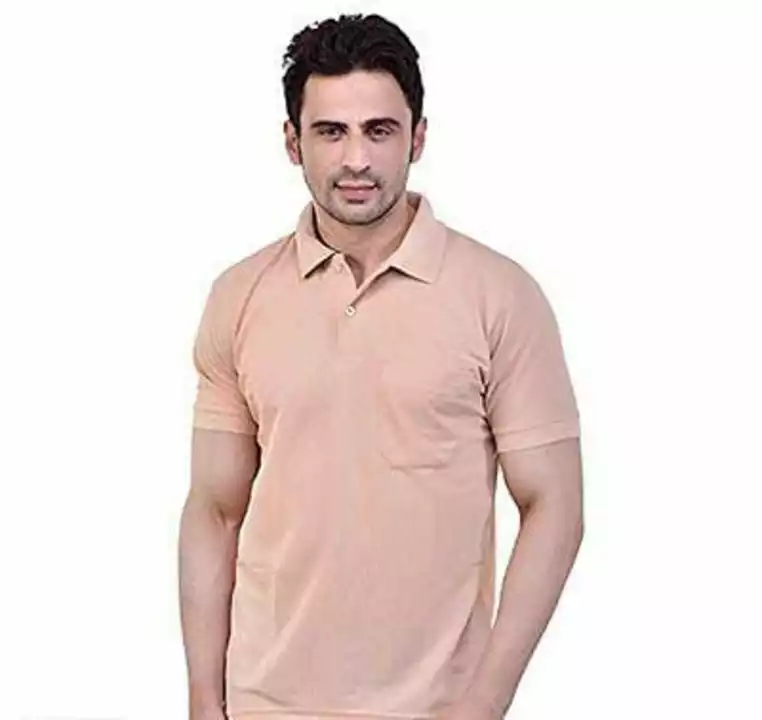 *SMAN Men's Polo T-Shirt Regular Fit Half Sleeves with Pocket and Bottom Neck Collar for Casual and  uploaded by SN creations on 5/30/2024