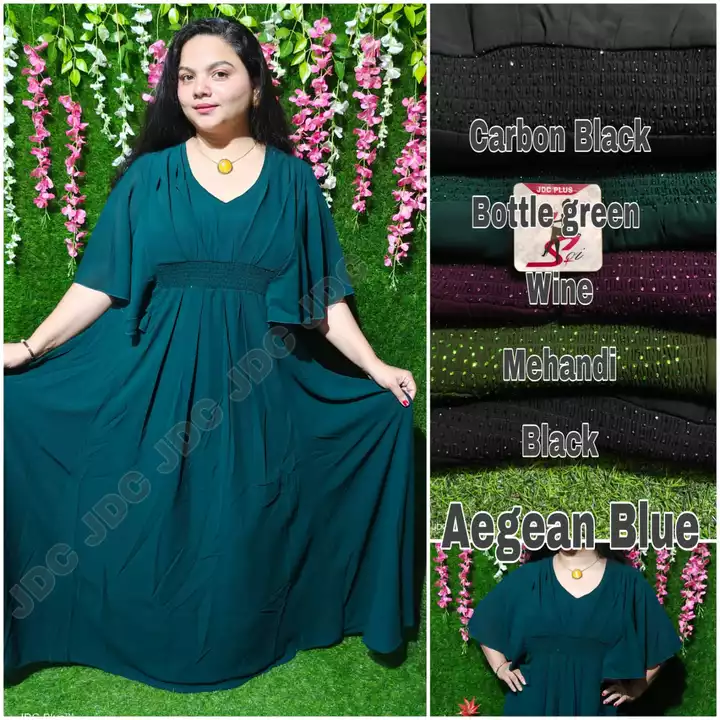 Flaired floor length gowns (2XL-8XL) uploaded by JDC Plus size women's clothing Store on 12/31/2022
