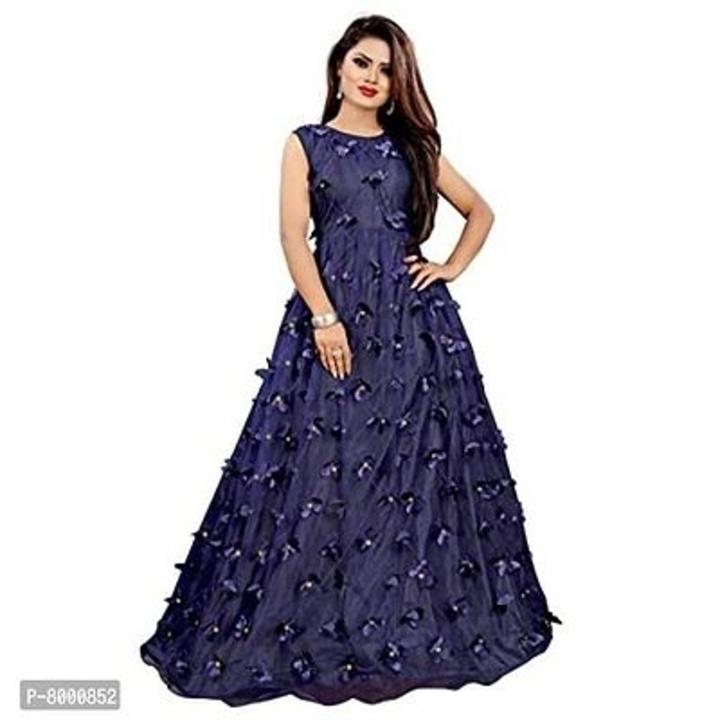 JULEE Women's Net Embroidered Semi-Stitched Gown-Titli Gown Grey
 uploaded by Shopping Mart  on 12/31/2022