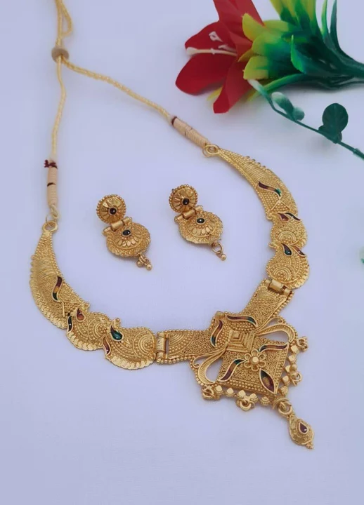 💗💗💗💗💗💗💗
 *INDIAN JEWELLERY*

          *necklace set*

     *RATE 380/- ONLY*
Ship extra
Mala uploaded by SN creations on 1/1/2023