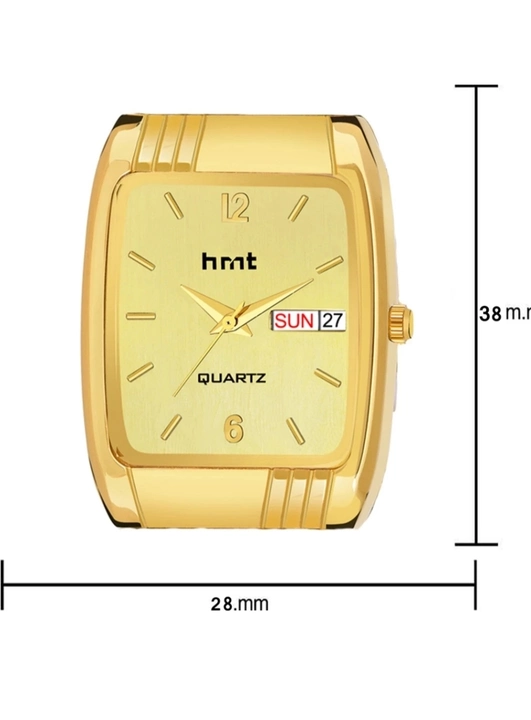HMT DLX Square Golden Plated Wrist Watch For Men  uploaded by ANJIL INDUSTRIES  on 1/1/2023