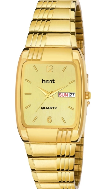 HMT DLX Square Golden Plated Wrist Watch For Men  uploaded by business on 1/1/2023