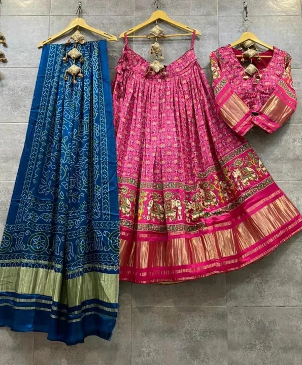 Gaji silk langha Choli  uploaded by Ef fashions Ahmedabad on 1/1/2023