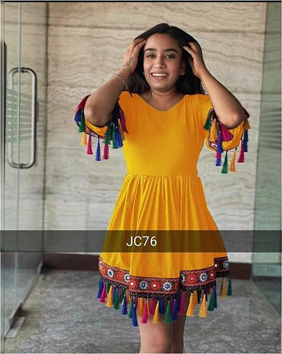 Post image ❤️ * NEW EMBROIDERED WESTERN TYPE KURTI* ❤️

💃👗💃👗💃👗💃👗💃

D.NO -  *JC76*

Fabric :- Reyon
Work :- Embroidered Mirror Work 
Style :- Western Type 

With Fancy Lace And Attractive Sleeve Pattern 

Size :- M L XL XXL XXXL

Length :- 32" Inch

Rate - 750/- 

Ready To Dispatch 

💃👗💃👗💃👗💃👗💃